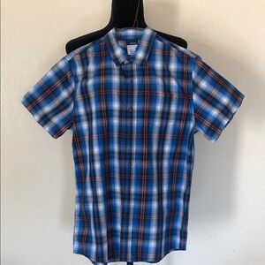 Basic Editions Blue and Red Plaid Kids Button Down Shirt